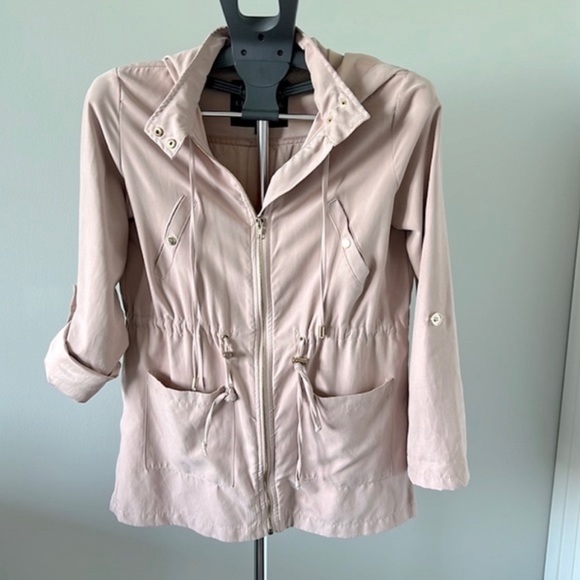 Blush Pink Utility Jacket (Chocolate) - Picture 2 of 4